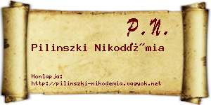 Pilinszki Nikodémia névjegykártya